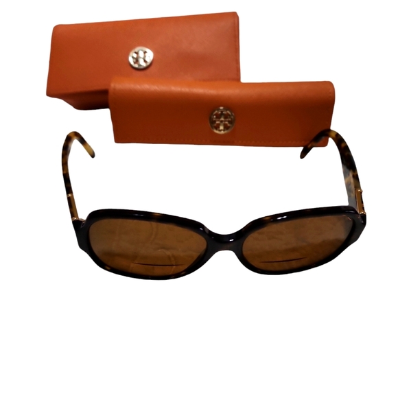 Tory Burch prescription bifocal sunglasses, with case, and a smaller case - Picture 2 of 12